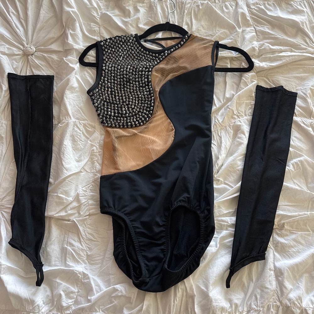 Black contemporary/jazz dance costume